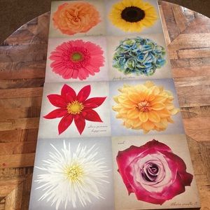 Flower wall plaques